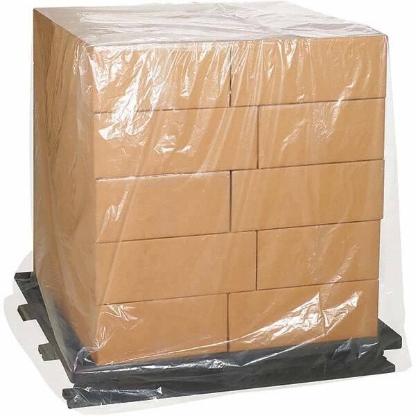 Made in USA - 48" Long x 48" Wide x 72" High Pallet Cover - Clear, Case, 50 Piece - All Tool & Supply