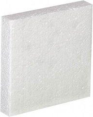 Made in USA - 6" Long x 6" Wide x 1" High x 1" Thick Polystyrene Foam - White, Case - All Tool & Supply