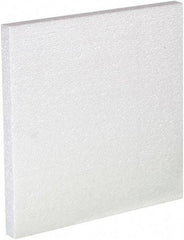 Made in USA - 12" Long x 12" Wide x 1" High x 1" Thick Polystyrene Foam - White, Case - All Tool & Supply