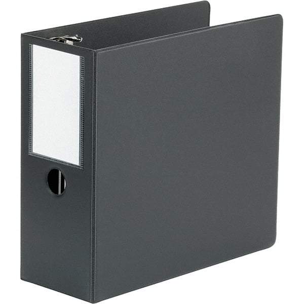 Universal One - 950 Sheet Capacity, 8-1/2 x 11", Non-View Ring Binder - Polypropylene, Black - All Tool & Supply