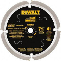 DeWALT - 7-1/4" Diam, 15.88mm Arbor Hole Diam, 16 Tooth Wet & Dry Cut Saw Blade - Steel, Smooth Action, Standard Round Arbor - All Tool & Supply