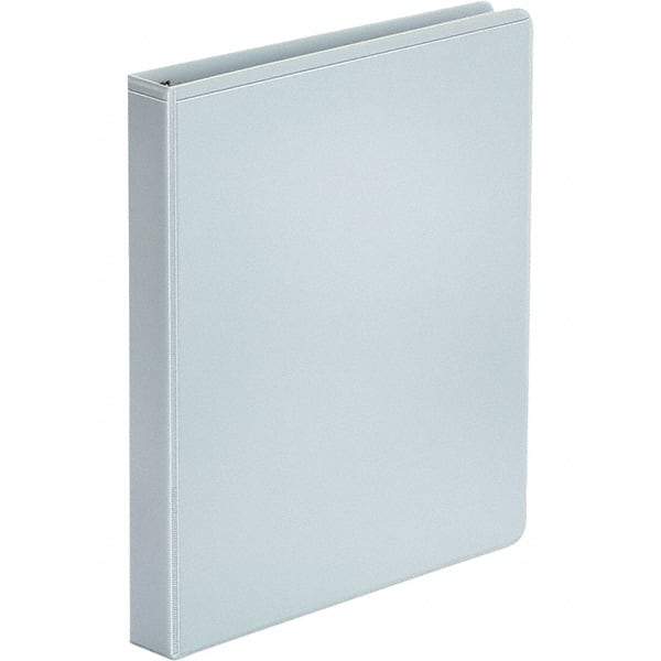 UNIVERSAL - 175 Sheet Capacity, 8-1/2 x 11", View Ring Binder - Polypropylene, White - All Tool & Supply