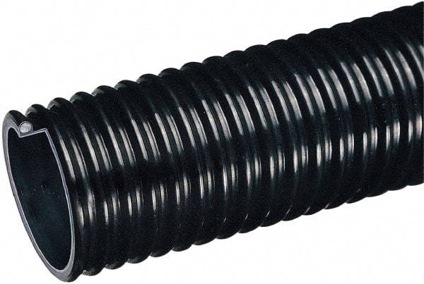 Kuriyama of America - 3" ID x 3.64" OD, 40 Max psi, Full In. Hg, Dry Material Handling & Transfer Hose - Polyurethane Liner, PVC Cover, -40 to 150°F, 4" Bend Radius, 50' Coil Length, Black - All Tool & Supply