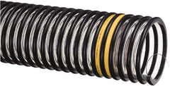 Kuriyama of America - 4" ID x 4.69" OD, 35 Max psi, 28 In. Hg, Dry Material Handling & Transfer Hose - Static Dissipative Polyurethane with Grounding Wire, -40 to 150°F, 12" Bend Radius, 100' Coil Length, Transparent - All Tool & Supply