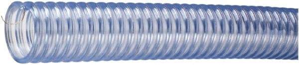 Kuriyama of America - 1-25/32" ID x 2.2" OD, 45 Max psi, 28 In. Hg, Dry Material Handling & Transfer Hose - PVC with Grounding Wire, -4 to 150°F, 4" Bend Radius, 60' Coil Length, Transparent - All Tool & Supply