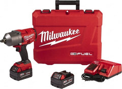 1/2″ Drive, 18.00 Volt, Straight Cordless Impact Wrench 0-1700 RPM, 1000 Ft/Lb, Includes M18 FUEL ™ 1/2″ High Torque Impact Wrench w/ Friction Ring (2767-20), (2) M18 REDLITHIUM ™ XC5.0 Resistant Battery Pack (48-11-1850R), M18 and M12 Multi-Voltage Charg