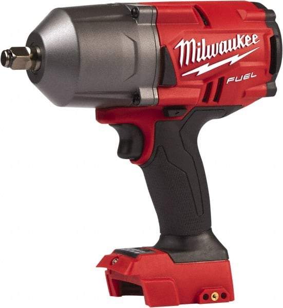 Milwaukee Tool - 1/2" Drive 18 Volt Pistol Grip Cordless Impact Wrench & Ratchet - 1,750 RPM, 0 to 2,100 BPM, 1,000 Ft/Lb Torque, Lithium-Ion Batteries Not Included - All Tool & Supply