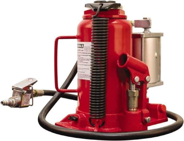 OEM Tools - 20 Ton Capacity Bottle Jack - 10-1/4" to 20" High, 6-1/4" Piston Stroke, 3-1/4" Screw Length - All Tool & Supply