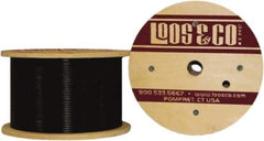 Loos & Co. - 1/16" x 3/64" Diam, Steel Wire Rope - 270 Lb Breaking Strength, 7 x 7, Nylon Coating - All Tool & Supply