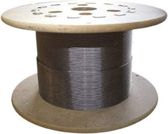 Loos & Co. - 3/16" x 1/8" Diam, Steel Wire Rope - 1,760 Lb Breaking Strength, 7 x 19, Vinyl Coating - All Tool & Supply