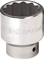 GearWrench - 1-5/16", 3/4" Drive, Standard Hand Socket - 12 Points, 2-3/16" OAL, Alloy Steel, Chrome Finish - All Tool & Supply