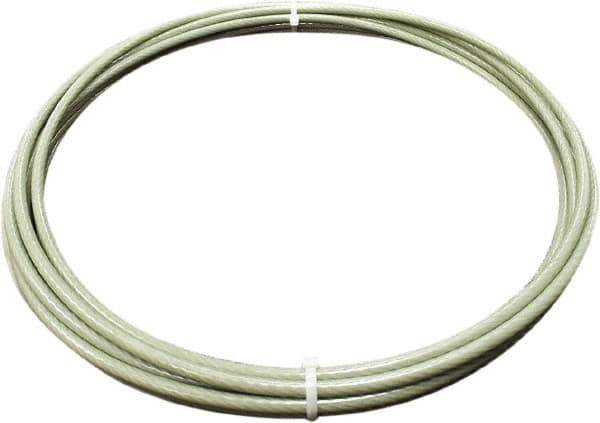 Loos & Co. - 100' Long, 1/4" x 1/4" Diam, Stainless Steel Wire Rope - 7,000 Lb Breaking Strength, 7 x 19 - All Tool & Supply