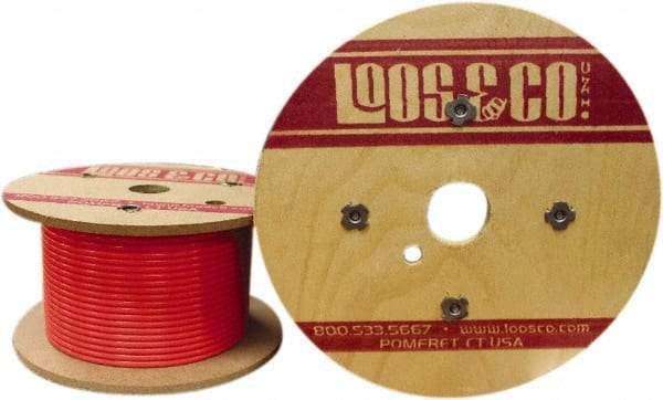 Loos & Co. - 3/16" x 1/8" Diam, Galvanized Steel Wire Rope - 1,700 Lb Breaking Strength, 7 x 7, Vinyl Coating - All Tool & Supply