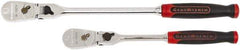 GearWrench - 1/4" & 3/8" Drive Pear Head Ratchet Set - Full Polish Chrome Finish, 8.23" & 13.63" OAL, 84 Gear Teeth, Cushion Grip Handle, Flex Head - All Tool & Supply