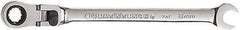 GearWrench - 8mm 12 Point Flexhead Combination Wrench - 5-3/4" OAL, Steel, Full Polish Finish - All Tool & Supply