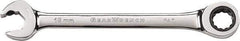 GearWrench - 3/8" 12 Point Combination Wrench - 6-1/4" OAL, Steel, Full Polish Finish - All Tool & Supply