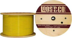 Loos & Co. - 3/16" x 1/8" Diam, Galvanized Steel Wire Rope - 2,000 Lb Breaking Strength, 7 x 19, Vinyl Coating - All Tool & Supply