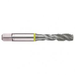 M3x0.50 6H 3-Flute Cobalt Yellow Ring Semi-Bottoming 40 degree Spiral Flute Tap-MolyGlide - All Tool & Supply