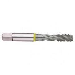 5/8-11 2B 3-Flute Cobalt Yellow Ring Semi-Bottoming 40 degree Spiral Flute Tap-MolyGlide - All Tool & Supply