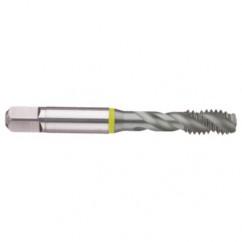 4-40 2B 3-Flute Cobalt Yellow Ring Semi-Bottoming 40 degree Spiral Flute Tap-MolyGlide - All Tool & Supply