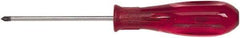 GearWrench - #0, 5.31" OAL, Standard Phillips Screwdriver - 2" Blade Length, Round Shank, Acetate Handle - All Tool & Supply