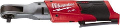 Milwaukee Tool - 3/8" Drive 12 Volt Pistol Grip Cordless Impact Wrench & Ratchet - 200 RPM, 55 Ft/Lb Torque, Lithium-Ion Batteries Not Included - All Tool & Supply