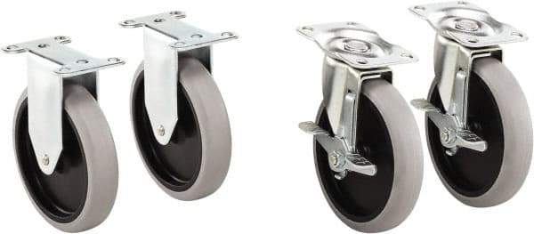 Rubbermaid - 5-11/16" Long x 2-9/16" Wide x 5-13/16" High, Cart Replacement Casters - Use with RCP Heavy Duty Adaptable Carts (1997206, 1997207, 1997208, 1997209). - All Tool & Supply