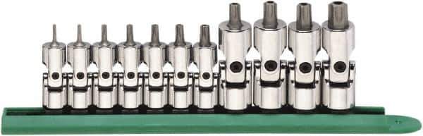 GearWrench - 11 Piece 1/4 & 3/8" Drive Torx Bit Socket Set - T8 to T55 Torx - All Tool & Supply