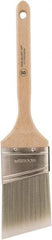 Wooster Brush - 2-1/2" Oval/Angle Polyester Angular Brush - 2-15/16" Bristle Length, 6-1/2" Wood Fluted Handle - All Tool & Supply