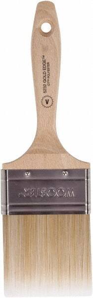 Wooster Brush - 3" Flat Polyester Varnish Brush - 2-15/16" Bristle Length, 5-9/16" Wood Beavertail Handle - All Tool & Supply