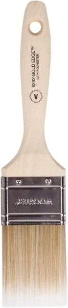 Wooster Brush - 2" Flat Polyester Varnish Brush - 2-11/16" Bristle Length, 4-9/16" Wood Beavertail Handle - All Tool & Supply