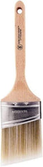 Wooster Brush - 3" Oval/Angle Polyester Angular Brush - 2-15/16" Bristle Length, 6-5/8" Wood Fluted Handle - All Tool & Supply