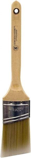 Wooster Brush - 2" Oval/Angle Polyester Angular Brush - 2-11/16" Bristle Length, 6-3/8" Wood Fluted Handle - All Tool & Supply