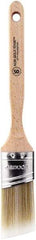 Wooster Brush - 1-1/2" Oval/Angle Polyester Angular Brush - 2-7/16" Bristle Length, 6-1/8" Wood Fluted Handle - All Tool & Supply