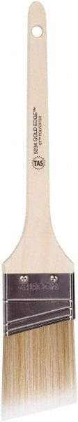 Wooster Brush - 2" Angled Polyester Angular Brush - 2-7/16" Bristle Length, 6-1/2" Wood Fluted Handle - All Tool & Supply