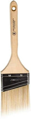 Wooster Brush - 3" Angled Polyester Angular Brush - 2-15/16" Bristle Length, 6-13/16" Wood Fluted Handle - All Tool & Supply