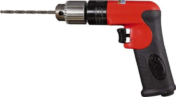 Sioux Tools - 1/4" Keyed Chuck - Pistol Grip Handle, 3,600 RPM, 12 LPS, 0.5 hp, 90 psi - All Tool & Supply