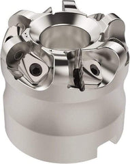 Seco - 37.33mm Cut Diam, 6mm Max Depth, 22mm Arbor Hole, 6 Inserts, RN.. 1204 Insert Style, Indexable Copy Face Mill - R220.26 Cutter Style, 16,700 Max RPM, 45mm High, Through Coolant, Series R220.26 - All Tool & Supply