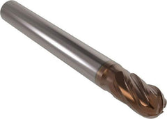 Seco - 8mm Diam, 13mm LOC, 6 Flute Solid Carbide Ball End Mill - HXT Finish, Single End, 58mm OAL, 8mm Shank Diam, Spiral Flute - All Tool & Supply