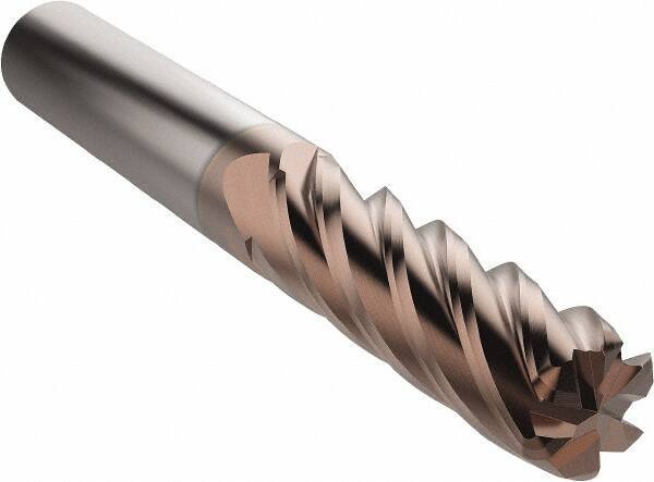 Seco - 8mm, 6 Flute, Single End, Solid Carbide, 1mm Corner Radius End Mill - 63mm OAL, 34° Helix, Right Hand Flute, 25mm LOC, Right Hand Cut - All Tool & Supply