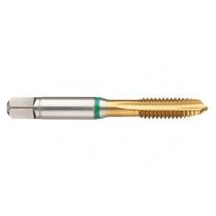 M12x1.0 6H 4-Flute Cobalt Green Ring Spiral Point Plug Tap-TiN - All Tool & Supply