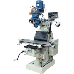 Baileigh - 9" Table Width x 42" Table Length, Step Pulley Control, 1 Phase Knee Milling Machine - R8 Spindle Taper, 3 hp - All Tool & Supply