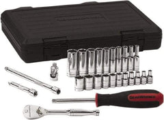 GearWrench - 26 Piece 1/4" Drive Standard Deep Socket Set - 12 Points, 5/32 to 9/16", Inch Measurement Standard - All Tool & Supply