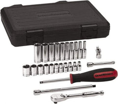 GearWrench - 26 Piece 1/4" Drive Standard Deep Socket Set - 6 Points, 5/32 to 9/16", Inch Measurement Standard - All Tool & Supply