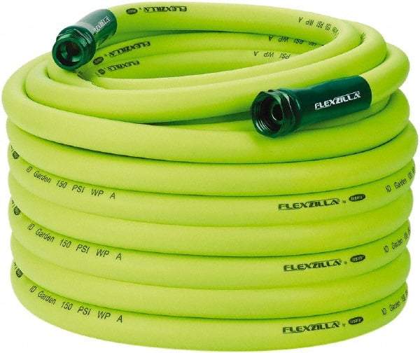 Legacy - 100' Long Garden Hose - 3/4" Diam, 3/4" GHT, Hybrid Polymer, 150 psi, All Season, Green - All Tool & Supply