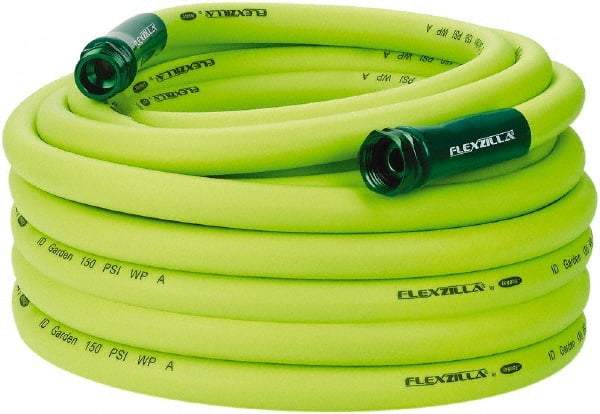 Legacy - 75' Long Garden Hose - 3/4" Diam, 3/4" GHT, Hybrid Polymer, 150 psi, All Season, Green - All Tool & Supply