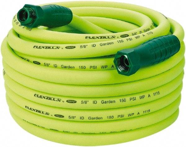 Legacy - 75' Long Garden Hose - 5/8" Diam, 3/4" GHT, Hybrid Polymer, 150 psi, All Season, Green - All Tool & Supply