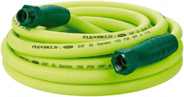 Legacy - 25' Long Garden Hose - 5/8" Diam, 3/4" GHT, Hybrid Polymer, 150 psi, All Season, Green - All Tool & Supply