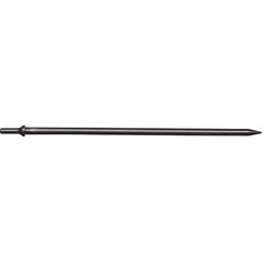 Mayhew - 1/8" Head Width, 18" OAL, Tapered Punch Chisel - Round Drive, Round Shank, Steel - All Tool & Supply