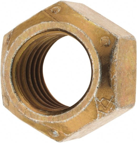 Made in USA - 9/16-12 Grade C Hex Lock Nut with Distorted Thread - All Tool & Supply